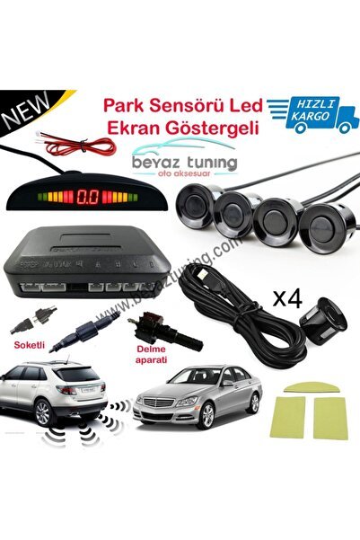 Park Sensörü Led Ekranlı Ses Ikazlı Siyah