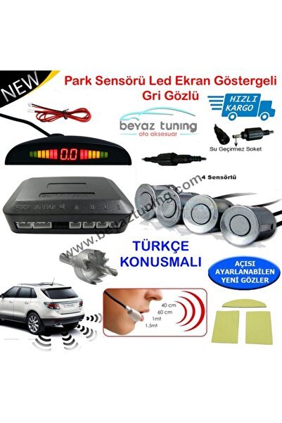 Park Sensörü Led Ekranlı Türkçe Konuşmalı Gri