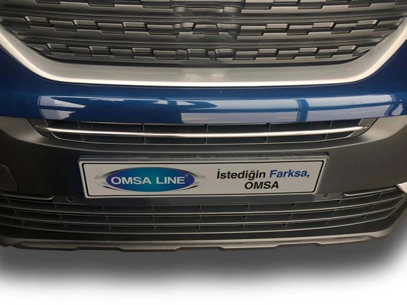 OMSA Peugeot Rifter Krom Ön Panjur Çıtası Plaka Üstü 2019-2024 Arası