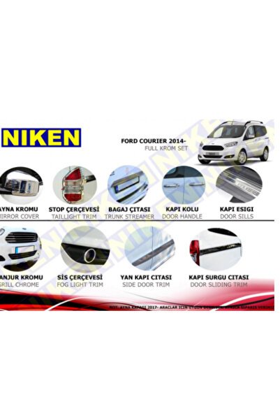 Ford Courier Full Krom Seti Komple Nikelaj Kaplama