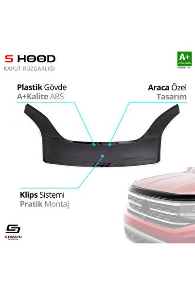 S-Dizayn Citroen Nemo ABS Plastik Kaput Rüzgarlığı 2007 Üzeri A+Kalite