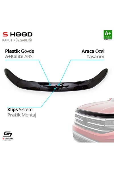 S-dizayn Ford Ranger Abs Plastik Kaput Rüzgarlığı 2011-2015 A Kalite Hd-12900500