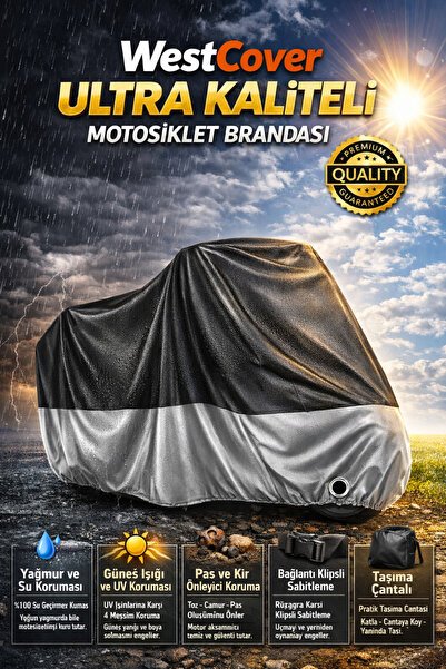 Yamaha Niken GT Suni DERİ EN KALIN Motor Brandası,SİYAH-GRİ PARÇ.-Su Geçirmez Örtü