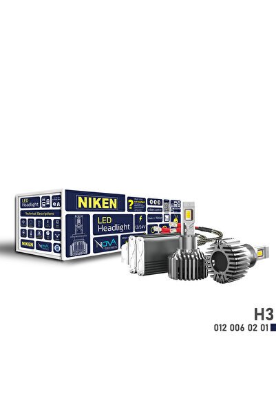 Nova Serisi 12.000+12.000 Lümen 90W H1/H3/H4/H7/H11/9005/9006 Niken Led Xenon Far Ampulu Nova H3
