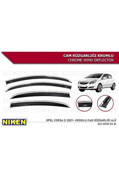 Opel Corsa D Cam Rüzgarlığı Kromlu 2007 / 2015 Niken