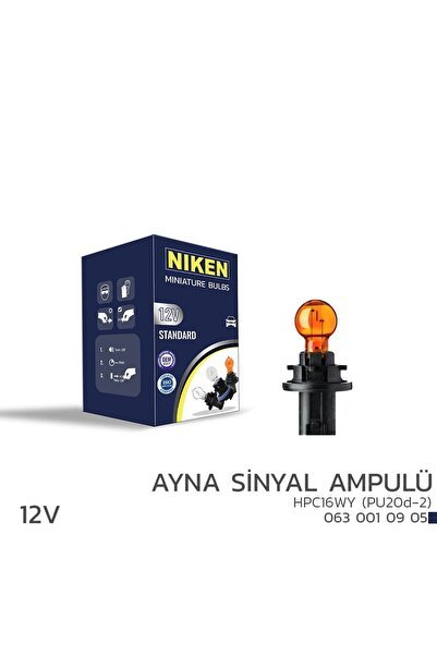 Niken 12V HPC16WY Aayna Sinyal AmpulMP (PU20d-2) AMBER 10’Lu