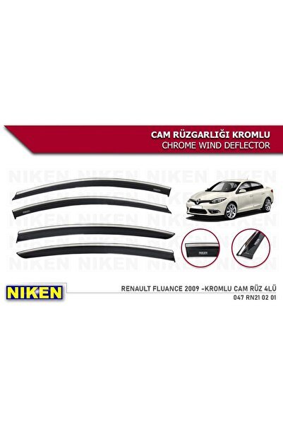 Kromlu Cam Rüzgarlığı Renault Fluence 2009-2017 ile uyumlu
