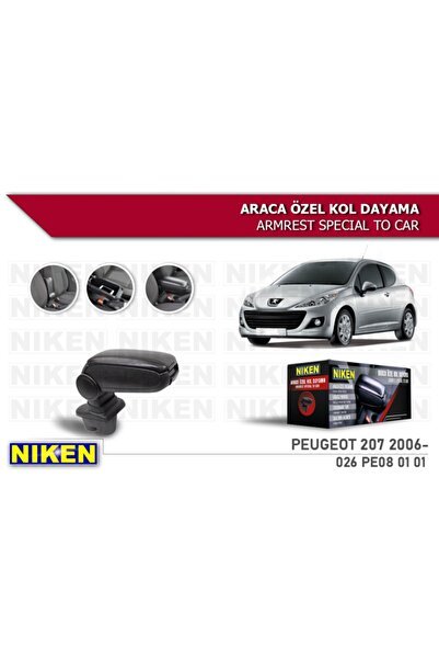 Peugeot 207- 2006- Araca Özel Kol Dayama Siyah