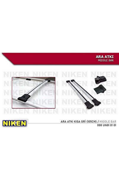 Araç üstü ara atkı bagaj taşıyıcı-gri (yanlardan sıkıştırmalı )alüminyum 105cm.