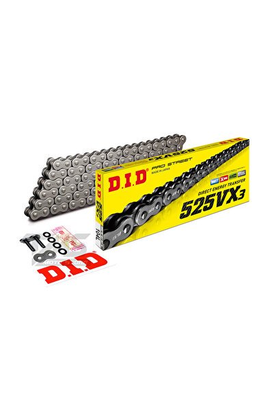 YAMAHA NIKEN / GT 900 2018-2023 DID 525VX3-114 LİNK ÇELİK ZİNCİR (X-RİNG)