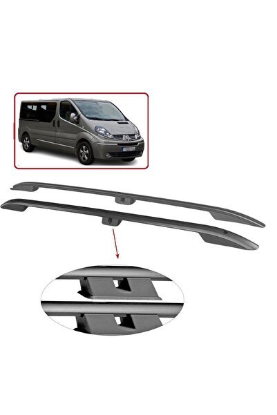 Renault trafic tavan çıtası port bagaj taşıyıcı uzun siyah 2001 / 2014