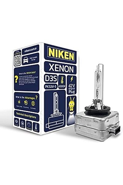 Niken D3s 4300k Gün Işığı Xenon Far Ampulü, 42v 35w Pk32d-5, 4300k
