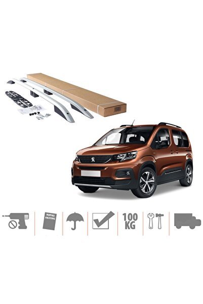 Toyota Proace City Üst Port Bagaj Tavan Çıtası Alüminyum Gri