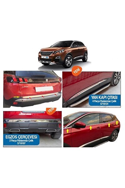 Peugeot 3008 full krom seti komple nikelajı kaplama 2017+