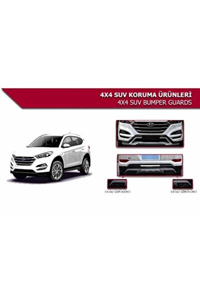 Hyundai tucson ön arka tampon koruması difüzör 2015-2018 Uyumlu
