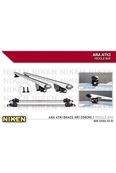 Araç üstü ara atkı tavan barı bagaj brace gri 130 cm
