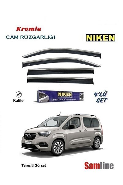 Opel Combo Combi (2019-2024) Cam Rüzgarlığı 4'lü Set