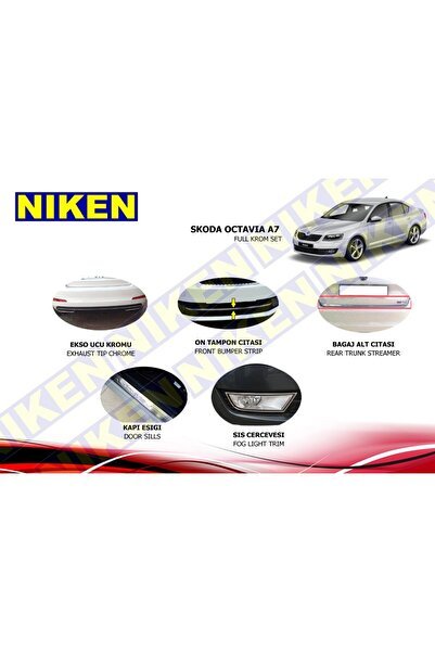 Skoda octavia krom nikelaj kaplama seti komple a7 2013 /20