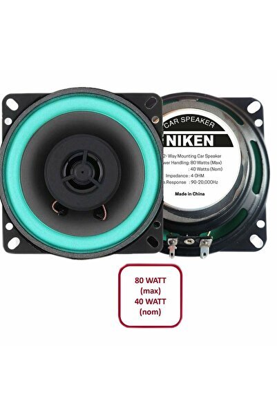Araç hoparlörü kolon 10cm 4inc 80watt 2 ADET