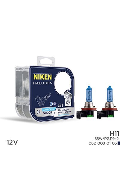 12V H1, H3. H4. H7. H11  55W BEYAZ IŞIK HALOJEN AMPUL P14.5s 5000K
