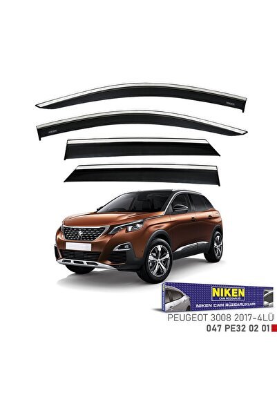 Peugeot 3008 cam rüzgarlığı kromlu 2017+