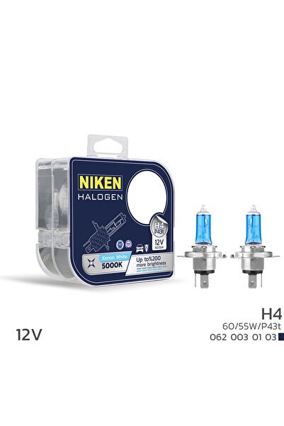 12V H1, H3. H4. H7. H11  55W BEYAZ IŞIK HALOJEN AMPUL P14.5s 5000K