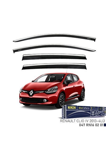 Renault Clio 4 HB Kromlu Cam Rüzgarlığı 4lü Set 2013 2019