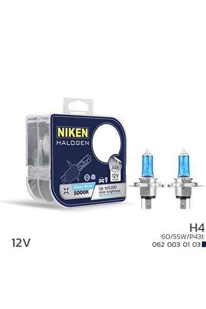 12V H4 60/55W BEYAZ IŞIK AMPUL P43t 5000K