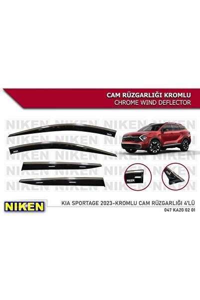 Kia Sportage 2023 Sonrası Kromlu Cam Rüzgarlığı Niken 4lü Set