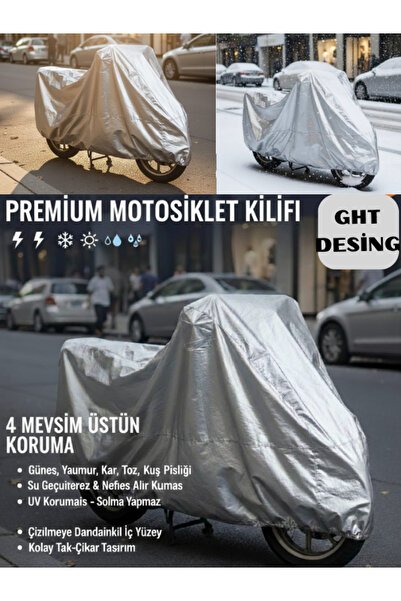Yamaha Niken Gt Arka Çanta Uyumlu (bağlant,kilit Uyumlu) 4 Mevsim Koruma Gri