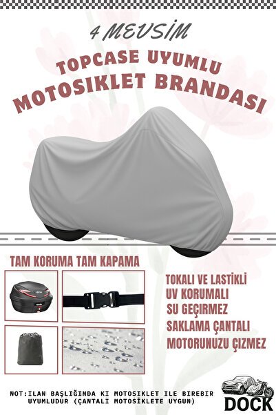 YAMAHA NIKEN GT ÇANTA UYUMLU GRİ MOTOSİKLET BRANDASI (GÜNEŞ-SU GEÇİRMEZ)