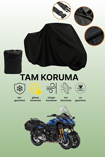 Siyah Yamaha Niken GT Uyumlu Motor Branda, Koruyucu Örtü, Motosiklet Brandası