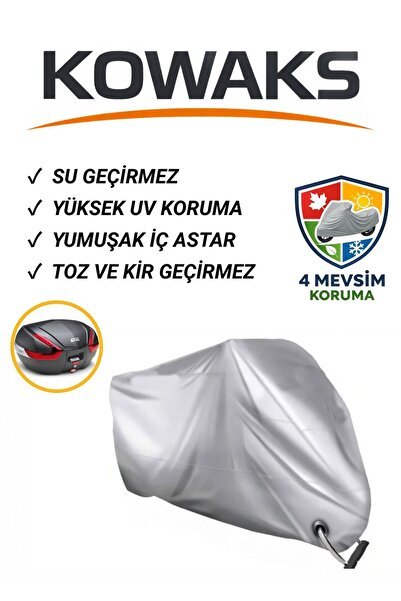 Yamaha Niken GT Arka Çanta Uyumlu Motosiklet Brandası, Motor Brandası, Gri (Kilit Uyumlu)