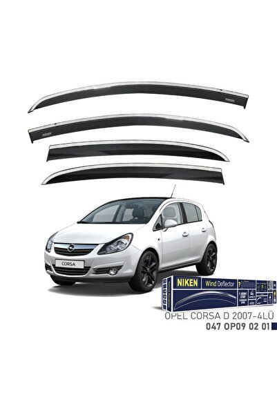 Niken Opel Uyumlu Corsa D -2007 Kromlu Cam Rüzgarlığı 4Lü Parça