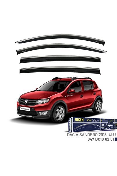 Dacia Sandero 2013-2020 Kromlu Cam Rüzgarlığı 4 LÜ