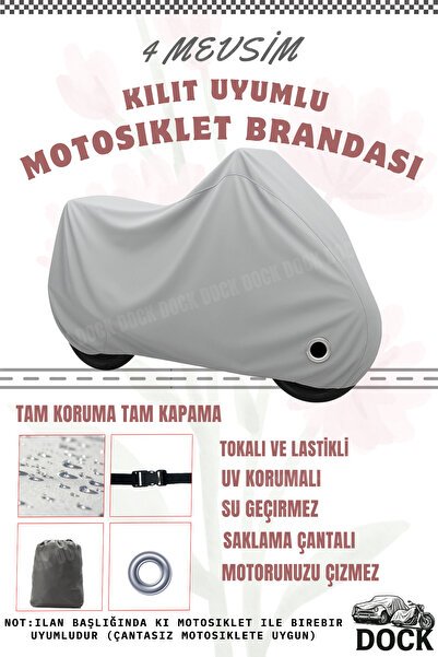 Yamaha Niken KİLİT UYUMLU GRİ MOTOSİKLET BRANDASI (4 MEVSİM)