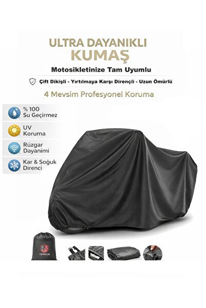 Yamaha Niken GT İçin Motor Brandası, Motosiklet Branda (Siyah Renk)- Kar Su Yağmur Geçirmez