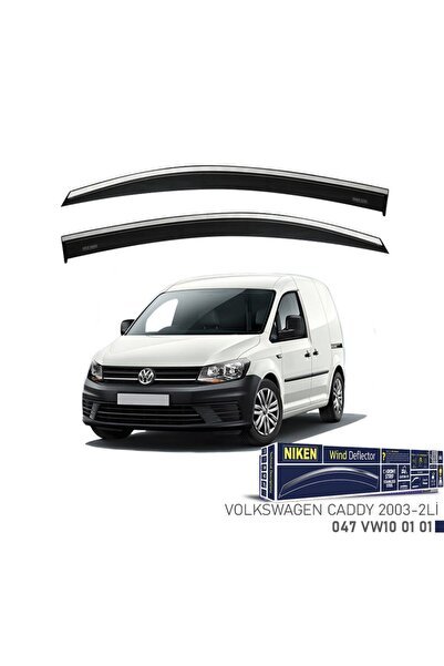 Niken Volkswagen Uyumlu Caddy -2003 Kromlu Cam Rüzgarlığı 2Li