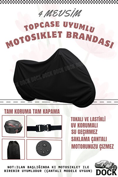 YAMAHA NIKEN GT ÇANTA UYUMLU SİYAH MOTOSİKLET BRANDASI(SU GEÇİRMEZ)