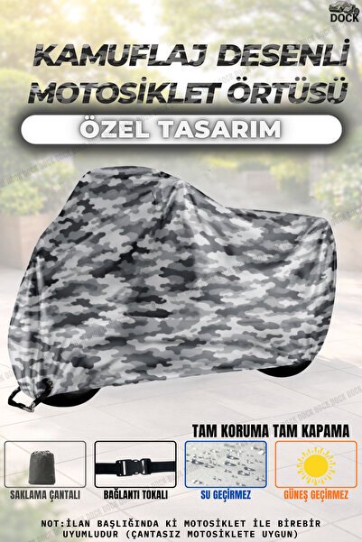 KAMUFLAJ DESENLİ Yamaha Niken KİLİT UYUMLU MOTOSİKLET BRANDASI(TAM KORUMA)