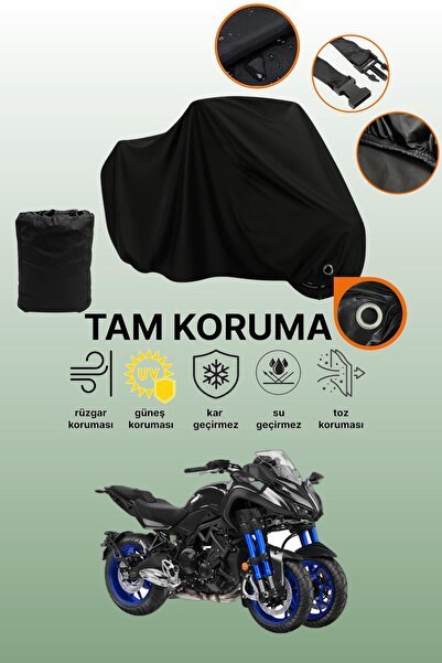 Siyah Kilit ile Uyumlu Yamaha Niken Uyumlu Motosiklet Brandası