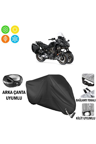 Yamaha Niken GT Branda Motosiklet Brandası Arka Çanta Bağlantı,Kilit Uyumlu SİYAH