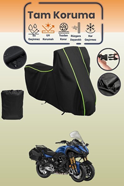 Siyah Neon Fitilli Yamaha Niken GT Uyumlu Motor Branda, Koruyucu Örtü, Motosiklet Brandası