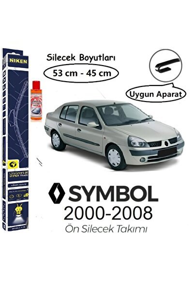NİKEN RENAULT SYMBOL ÖN SİLECEK TAKIMI (2000-2008) HEDİYE!!! KONSANTRE CAM SUYU