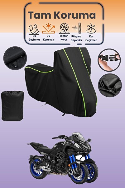 Siyah Neon Fitilli Yamaha Niken Uyumlu Motor Branda, Koruyucu Örtü, Motosiklet Brandası