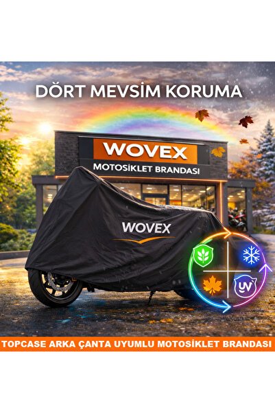 Yamaha Niken İle Uyumlu Motosiklet Brandası,Arka Çanta Uyumlu Motor Branda,Siyah