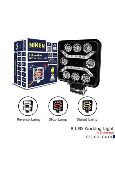 ÇALIŞMA LAMBASI PRO 8 LED 3 FONKSIYON KARE