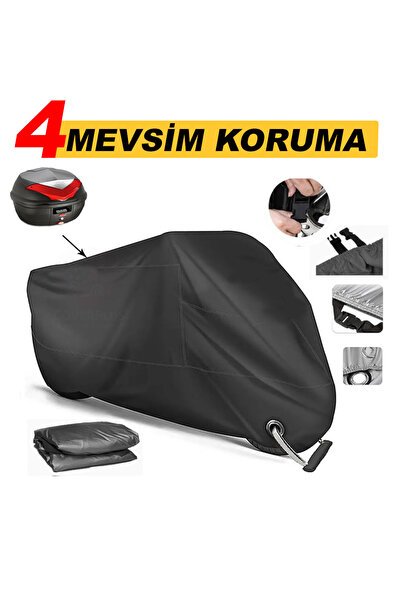 Yamaha Niken GT Arka Çanta ve Güvenlik Kilidi Uyumlu Motosiklet Brandası (Siyah Renk)