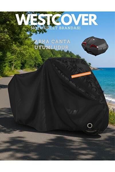Yamaha Niken GT Arka Çanta Uyumlu (Siyah-Reflektörlü) 4 Mevsim Motosiklet Brandası Örtüsü