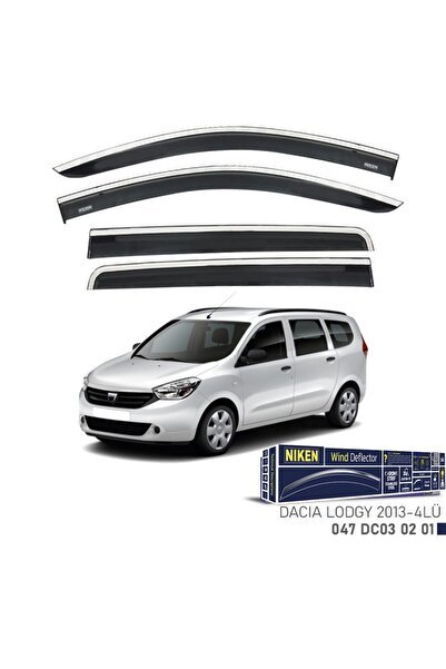 Niken Dacia Uyumlu Lodgy 2013-2020 Kromlu Cam Rüzgarlığı 4Lü Parça